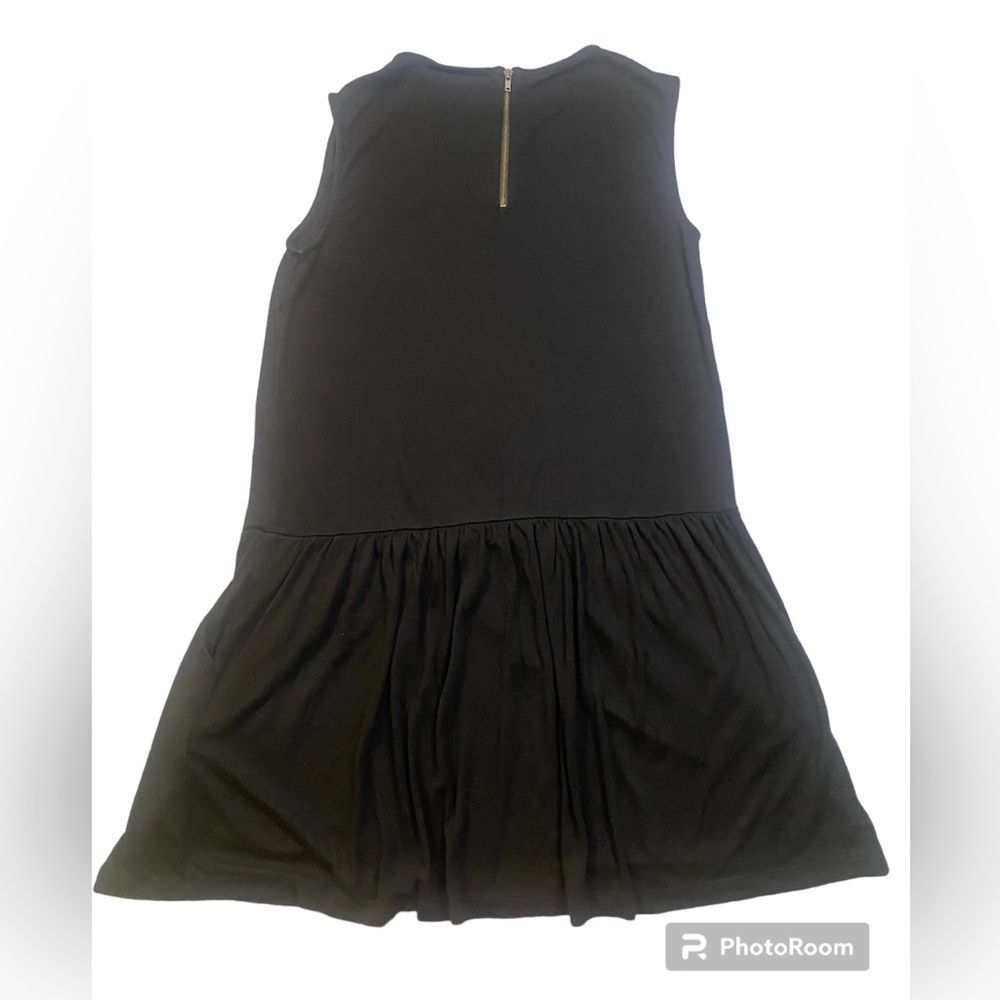 Cynthia Rowley Black Drop Waist Mini Dress with Pockets - Picture 5 of 6